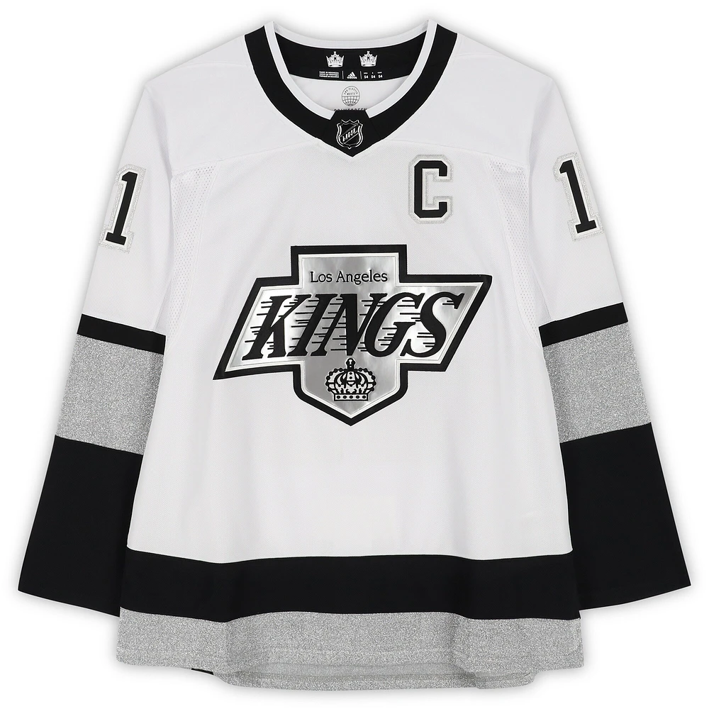 Maillot authentique adidas blanc dédicacé par Anze Kopitar des Los Angeles Kings