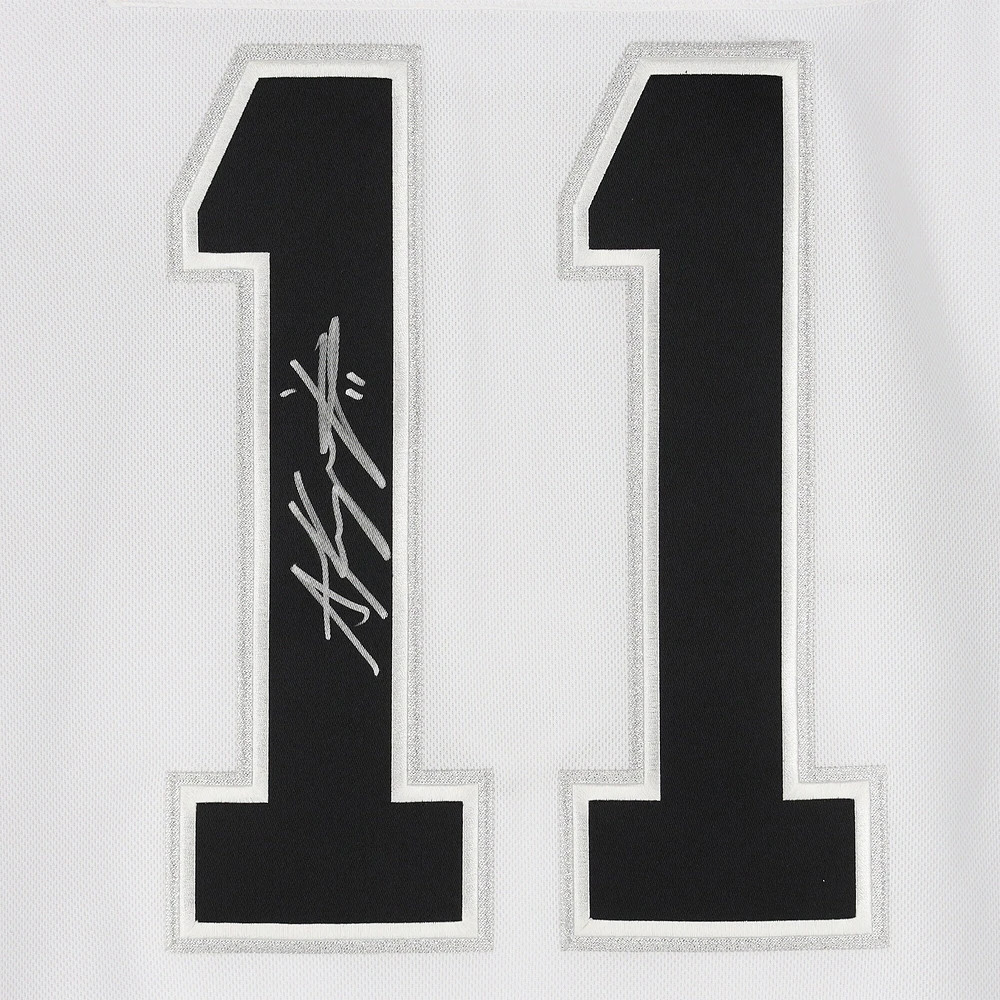 Maillot authentique adidas blanc dédicacé par Anze Kopitar des Los Angeles Kings