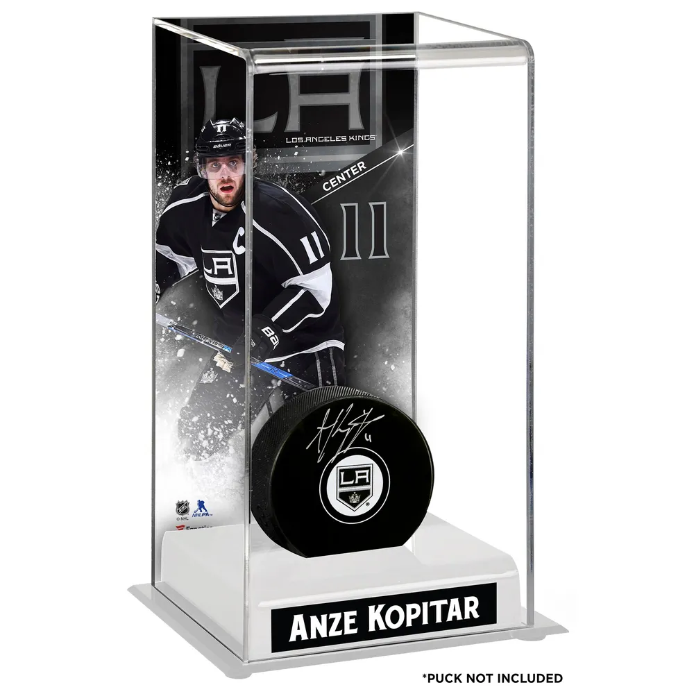 Anze Kopitar Los Angeles Kings Fanatics Authentic Unsigned White Jersey Stopping Spotlight Photograph