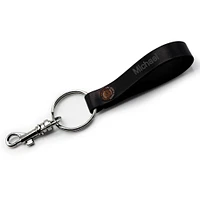 Black Los Angeles Kings Personalized Leather Loop Keychain