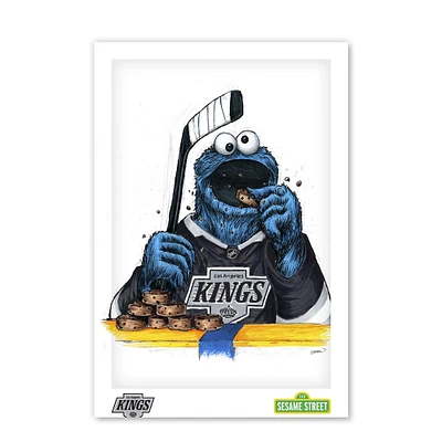 Affiche imprimée de Sesame Street de 11" x 17" des Kings de Los Angeles de Cookie Monster