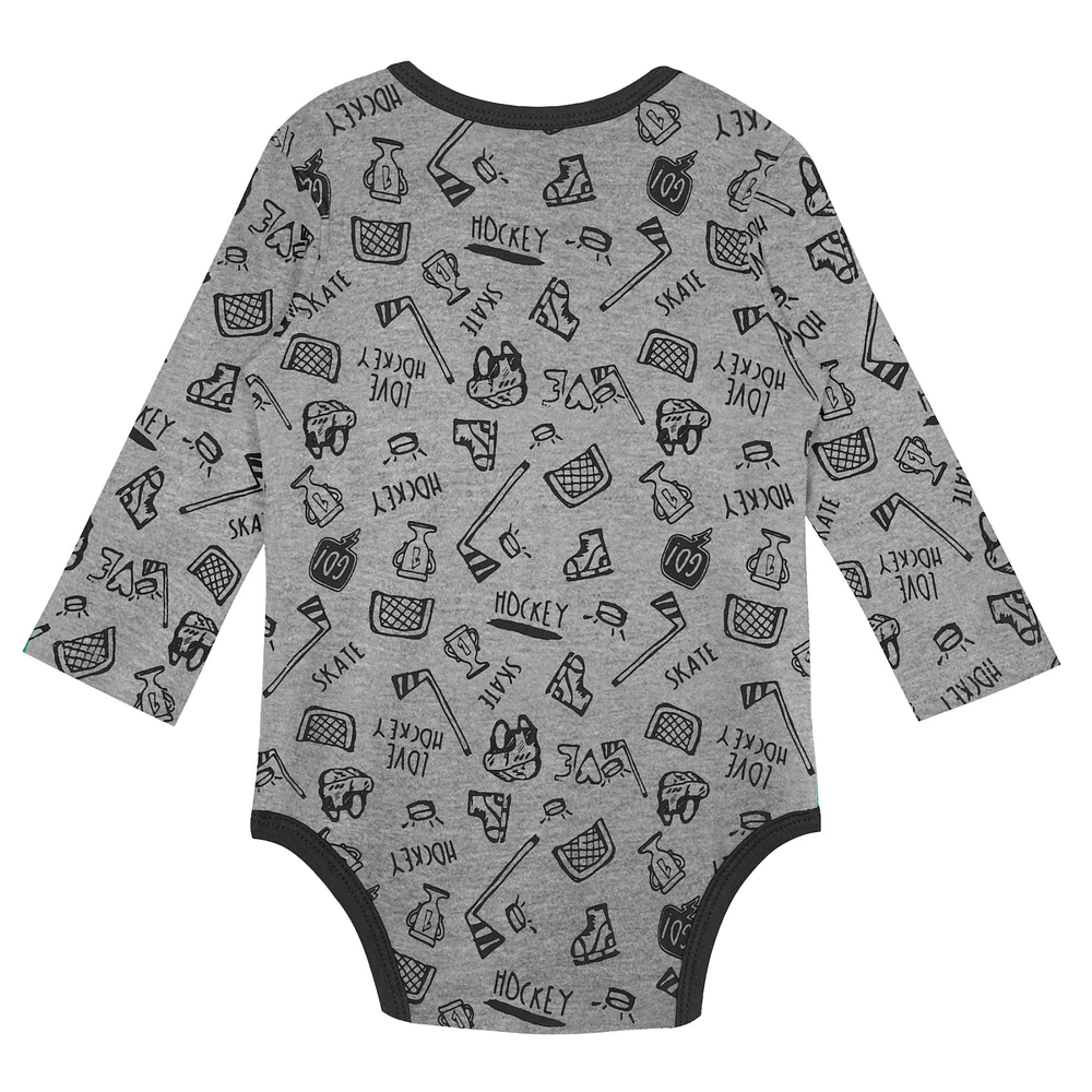 Infant Gray Los Angeles Kings Dynamic Defender Long Sleeve Bodysuit