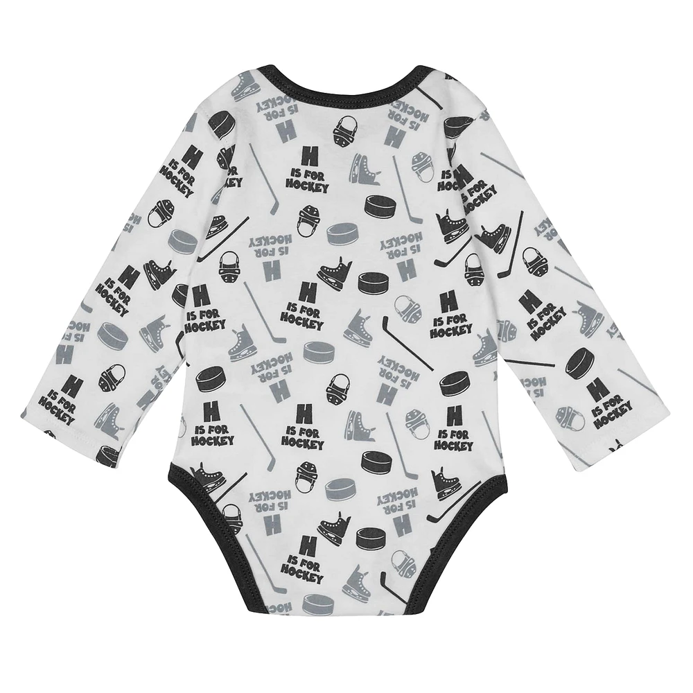 Body à manches longues pour bébé blanc Los Angeles Kings Quick Learner