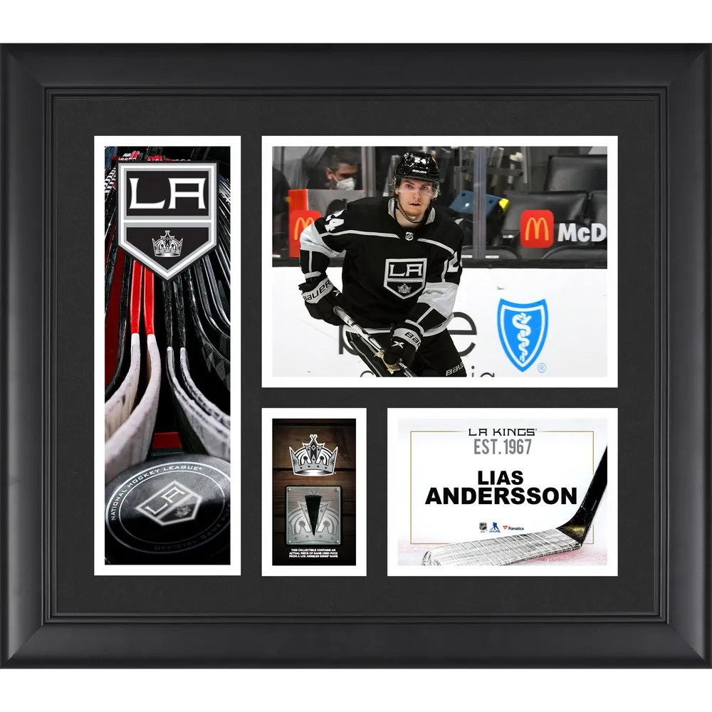 Anze Kopitar Game Used Skates in Gorgeous Los Angeles Kings Shadowbox Framed