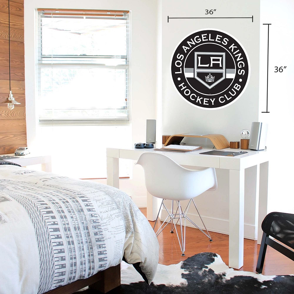 Los Angeles Kings - 36'' x 36'' Team Repositional Stripe Design Vinyl Wall Decal