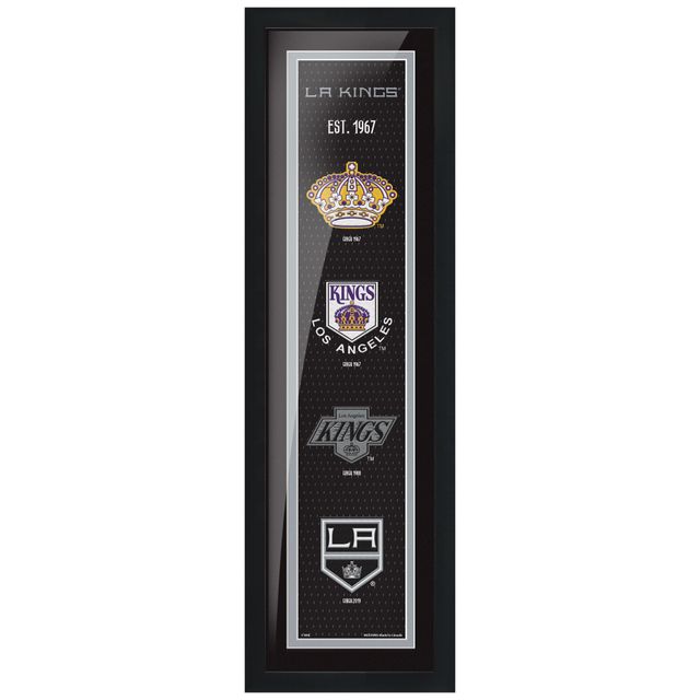 Los Angeles Kings - 6 '' x 22 '' uvre d'art encadrée du patrimoine de l'équipe