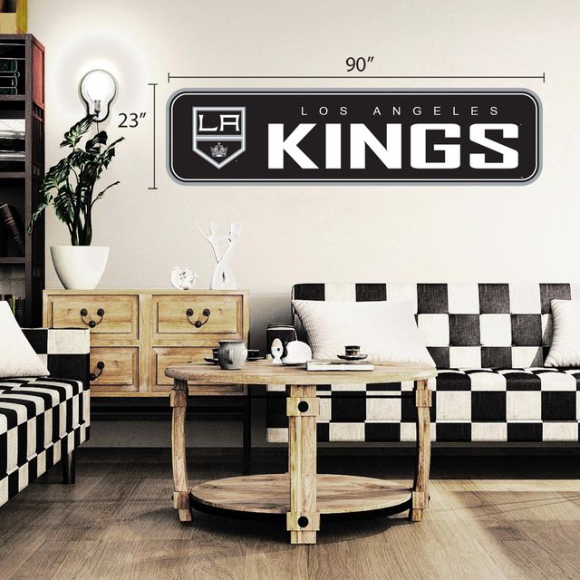 Los Angeles Kings - 90 `` x 23 '' décalcomanie murale de conception longue de repositionnement d'équipe