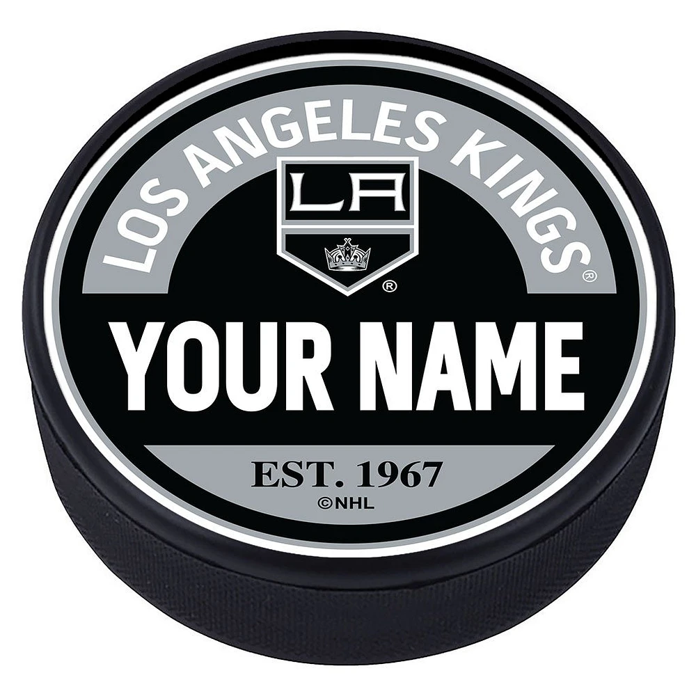 Los Angeles Kings - Personalized Block Textured Puck