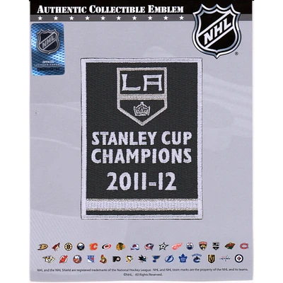 Écusson de maillot non signé des champions de la Coupe Stanley 2012 des Kings de Los Angeles avec l'emblème national