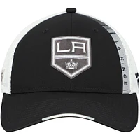 Casquette de camionneur ajustable authentique Pro Draft des Kings de Los Angeles Fanatics pour hommes, noire