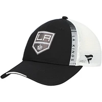 Casquette de camionneur ajustable authentique Pro Draft des Kings de Los Angeles Fanatics pour hommes, noire