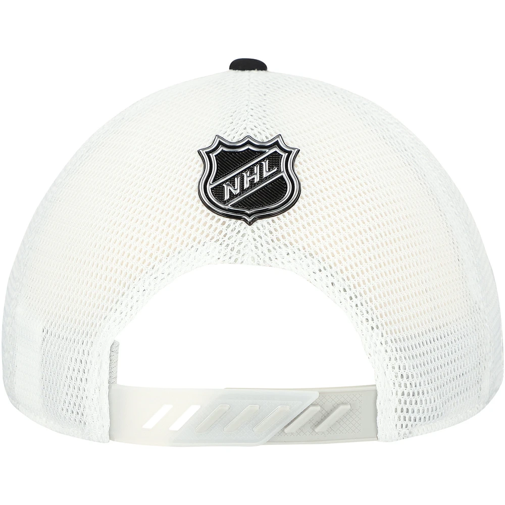 Casquette de camionneur ajustable authentique Pro Draft des Kings de Los Angeles Fanatics pour hommes, noire