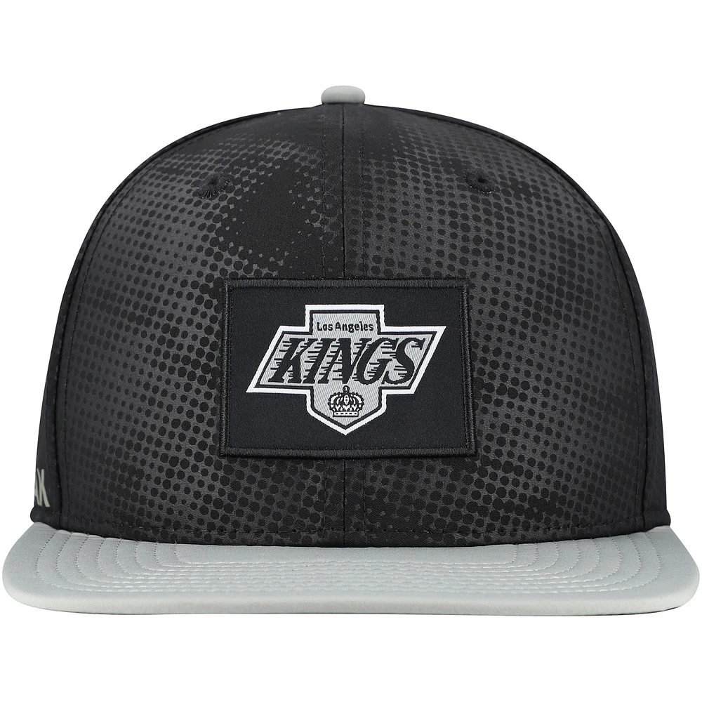 Casquette Snapback authentique Pro Rink Fanatics noire pour homme des Los Angeles Kings
