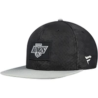 Casquette Snapback authentique Pro Rink Fanatics noire pour homme des Los Angeles Kings
