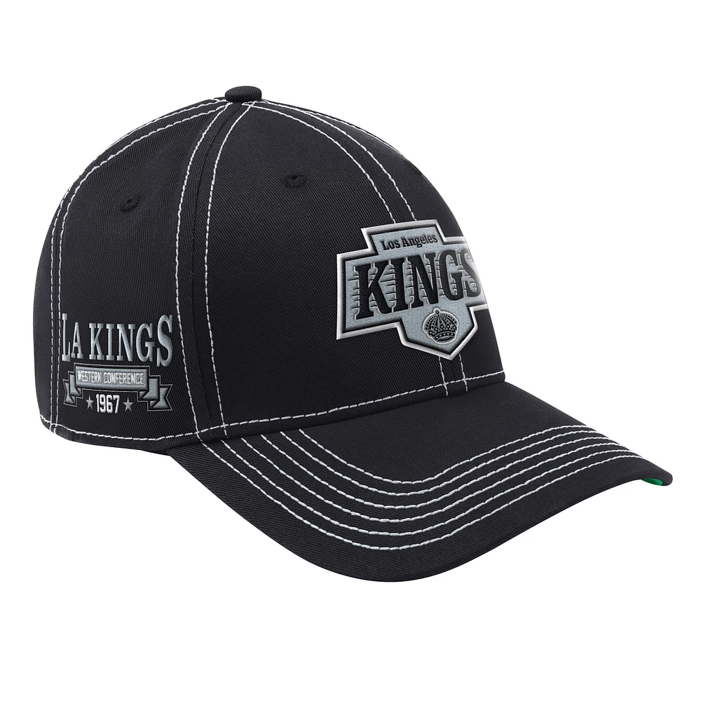 Casquette ajustable incurvée Starfit Starter noire Los Angeles Kings Sphere II pour homme
