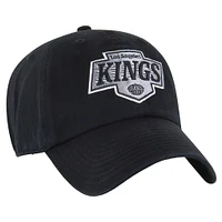 Men's '47  Black Los Angeles Kings Core Logo Clean Up Adjustable Hat