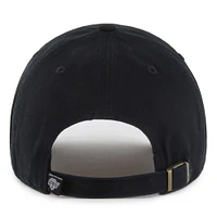 Men's '47  Black Los Angeles Kings Core Logo Clean Up Adjustable Hat