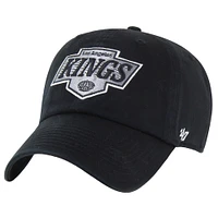 Men's '47  Black Los Angeles Kings Core Logo Clean Up Adjustable Hat