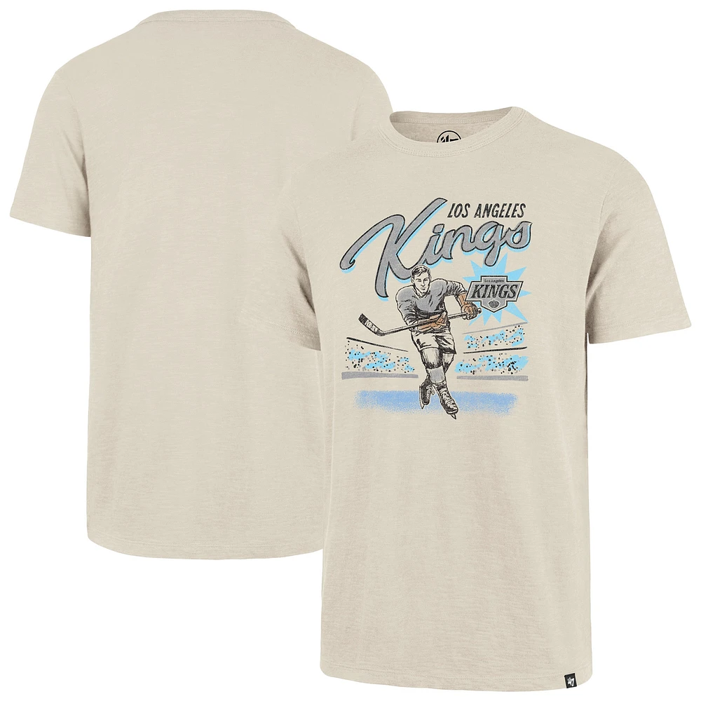 Men's '47  Natural Los Angeles Kings Hockey Player Golden Age Scrum T-Shirt