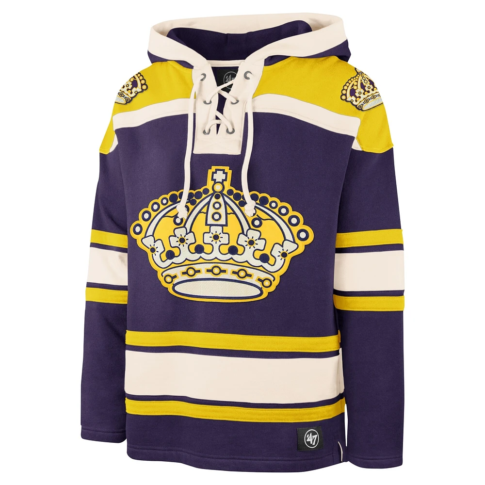 Sweat à capuche Lacer supérieur violet des Kings de Los Angeles '47 pour hommes