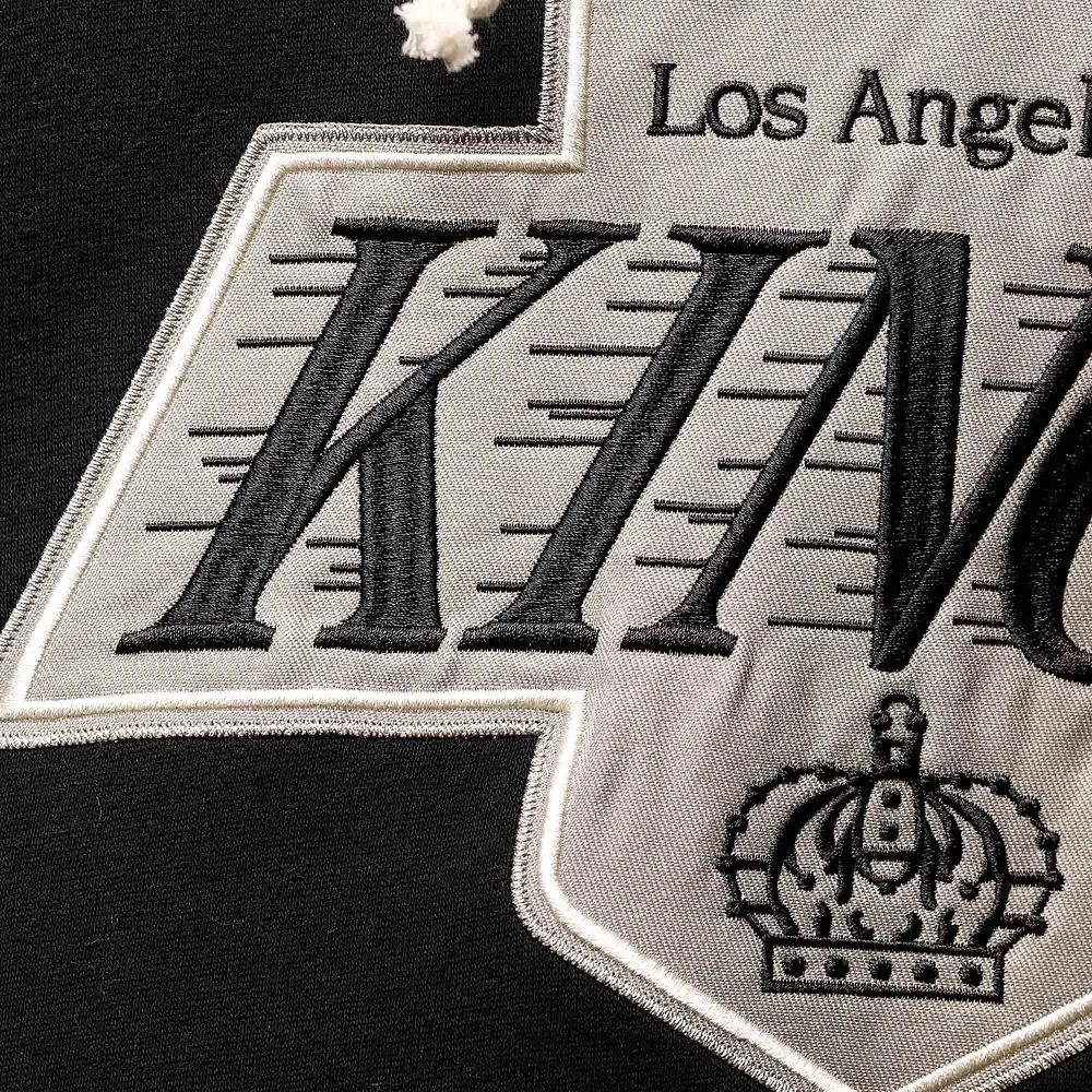 Sweat à capuche Lacer avec nom et numéro de joueur la retraite des Los Angeles Kings '47 Wayne Gretzky noir pour homme