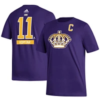 Anze Kopitar Los Angeles Kings adidas Reverse Retro 2.0 Name & Number  T-Shirt - Purple