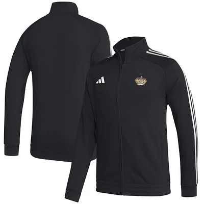 Veste de survêtement entièrement zippée adidas Los Angeles Kings Raglan pour homme noire