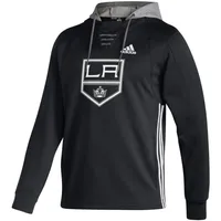 Men's adidas Black Los Angeles Kings Skate Lace AEROREADY Pullover Hoodie