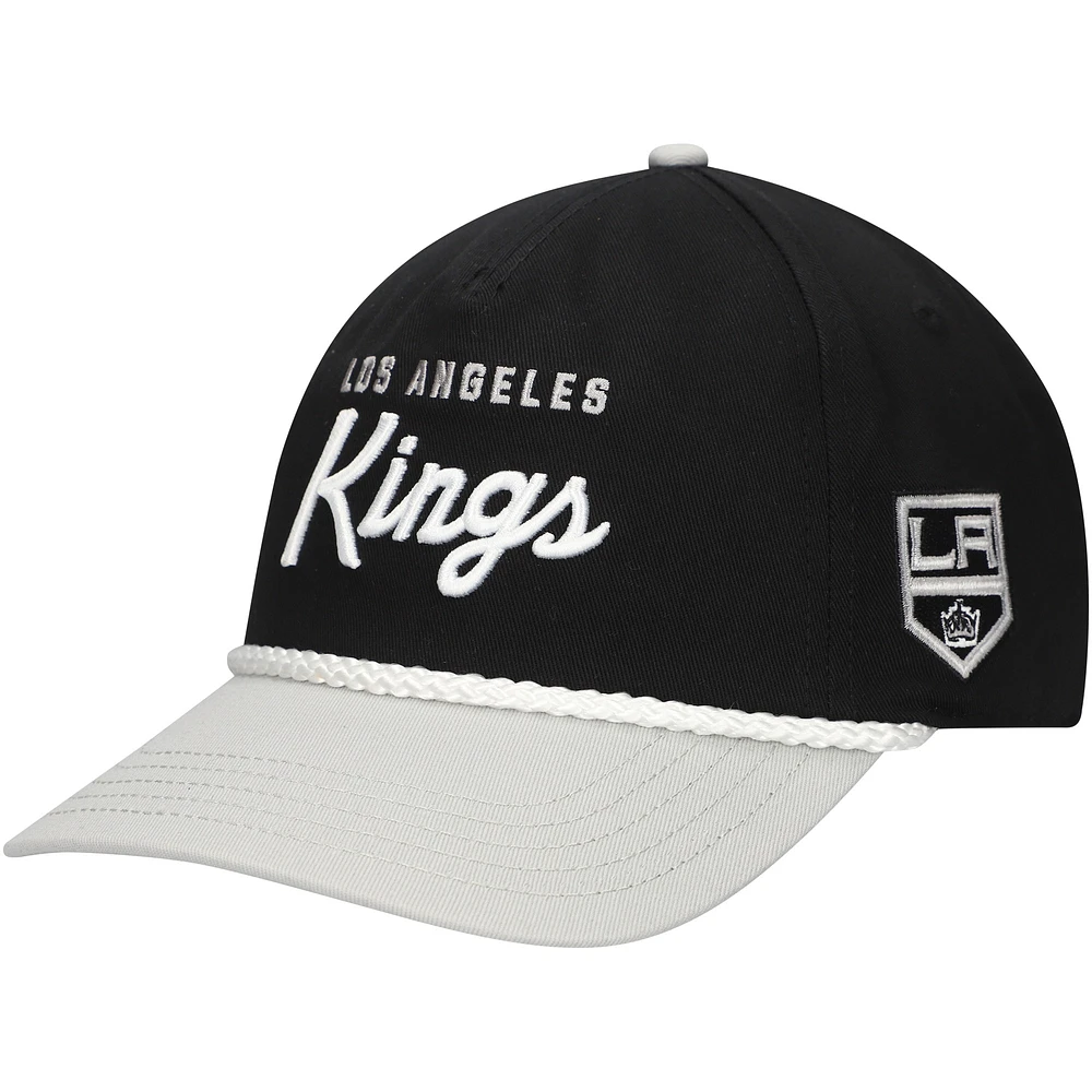 Casquette réglable en sergé lavé Roscoe des Kings de Los Angeles pour hommes, noir/gris, American Needle