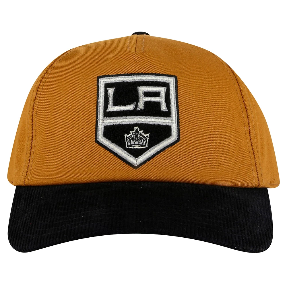 Casquette ajustable Burnett pour homme American Needle Tan/Black des Los Angeles Kings