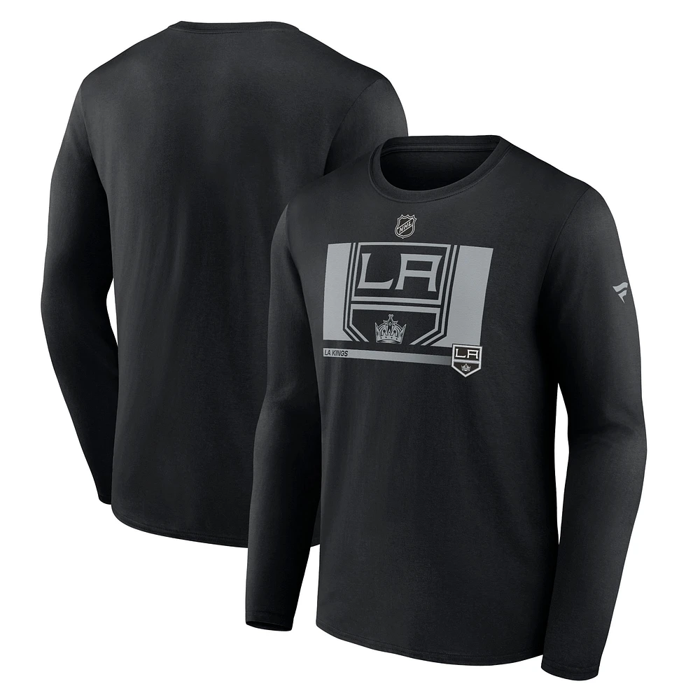 T-shirt à manches longues secondaire authentique Pro Core Collection des Los Angeles Kings pour homme, noir