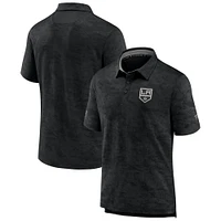 Polo noir authentique Pro Rink Fanatics pour hommes des Kings de Los Angeles