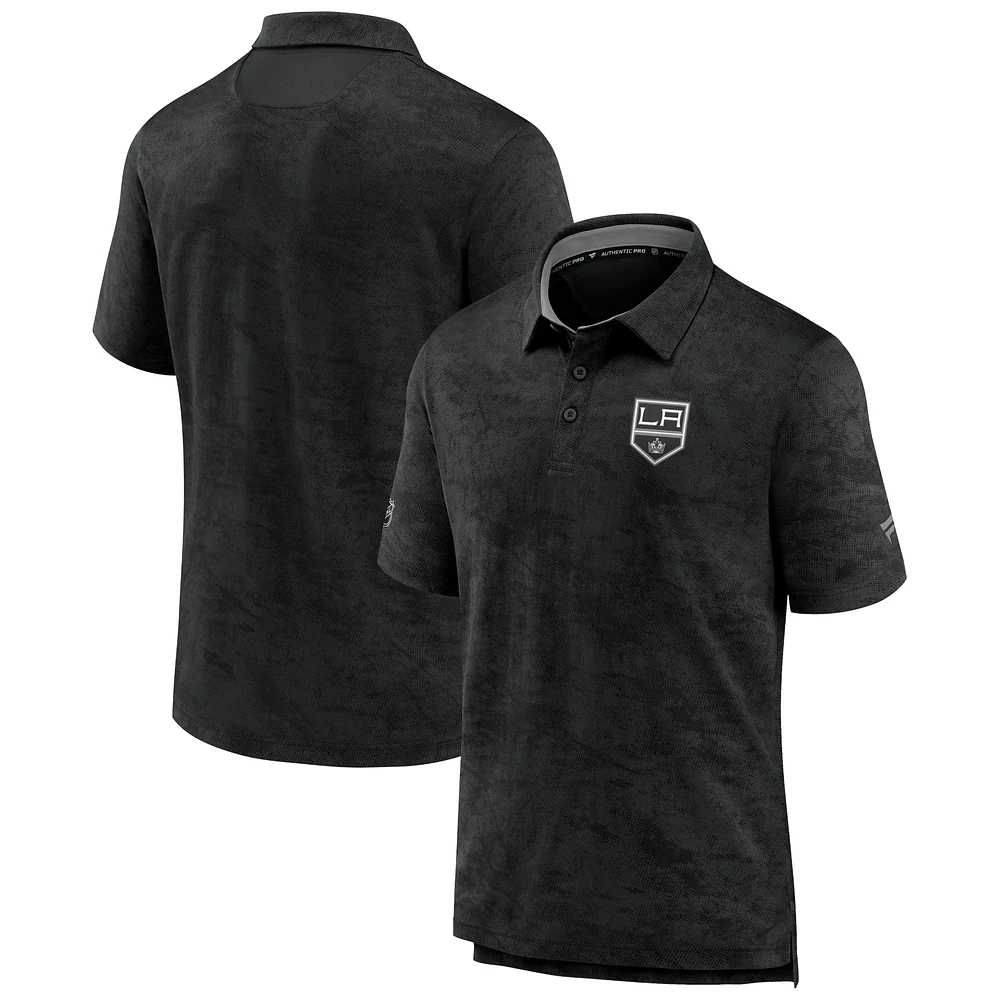 Men's Black Los Angeles Kings Authentic Pro Rink Polo