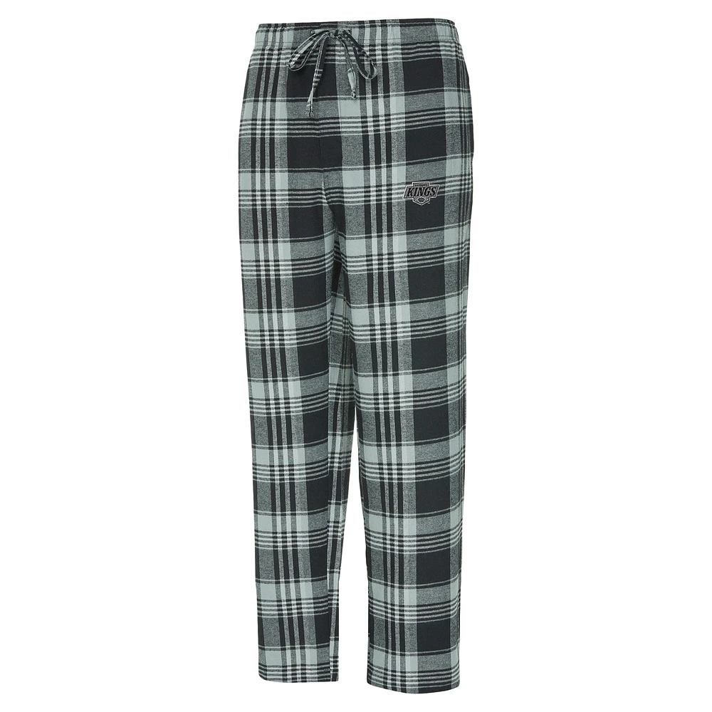 Men's Concepts Sport Black/Gray Los Angeles Kings Region Flannel Sleep Pants