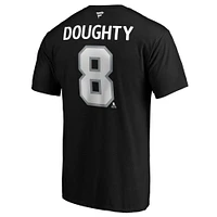 Men's Drew Doughty Black Los Angeles Kings Authentic Stack Name & Number Team T-Shirt