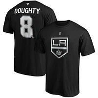 Men's Drew Doughty Black Los Angeles Kings Authentic Stack Name & Number Team T-Shirt