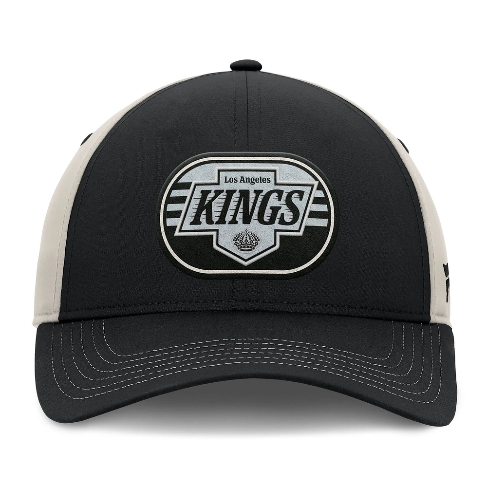 Men's  Fanatics  Black/Gray Los Angeles Kings 2025 Stanley Cup Playoffs Locker Room Trucker Adjustable Hat