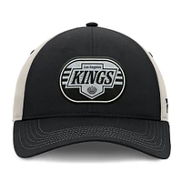 Men's  Fanatics  Black/Gray Los Angeles Kings 2025 Stanley Cup Playoffs Locker Room Trucker Adjustable Hat