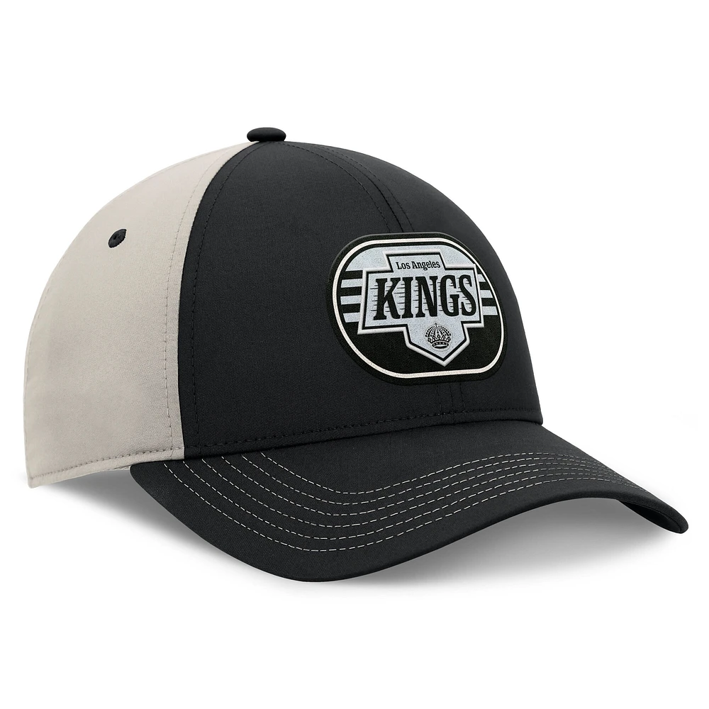 Men's  Fanatics  Black/Gray Los Angeles Kings 2025 Stanley Cup Playoffs Locker Room Trucker Adjustable Hat