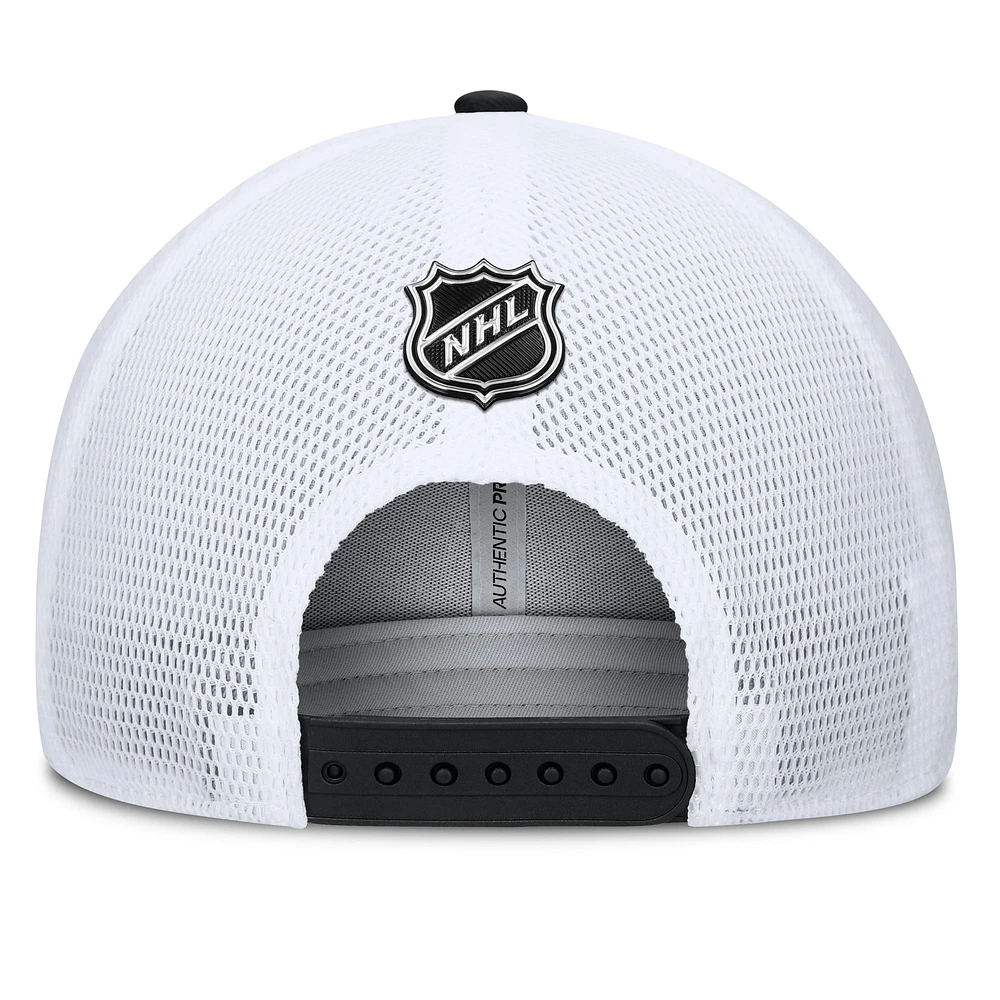 Casquette ajustable Fanatics pour homme Los Angeles Kings Authentic Pro A-Frame Rink noire/argentée