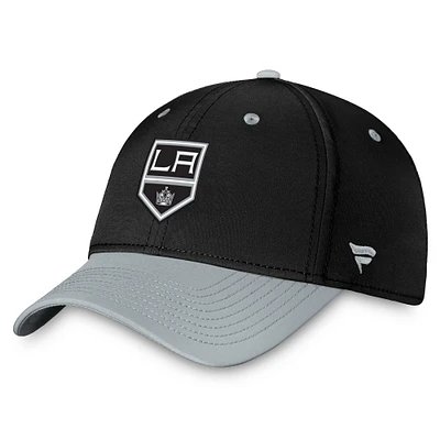 Casquette flexible bicolore authentique Pro Rink des Los Angeles Kings Fanatics pour hommes, noir/argent