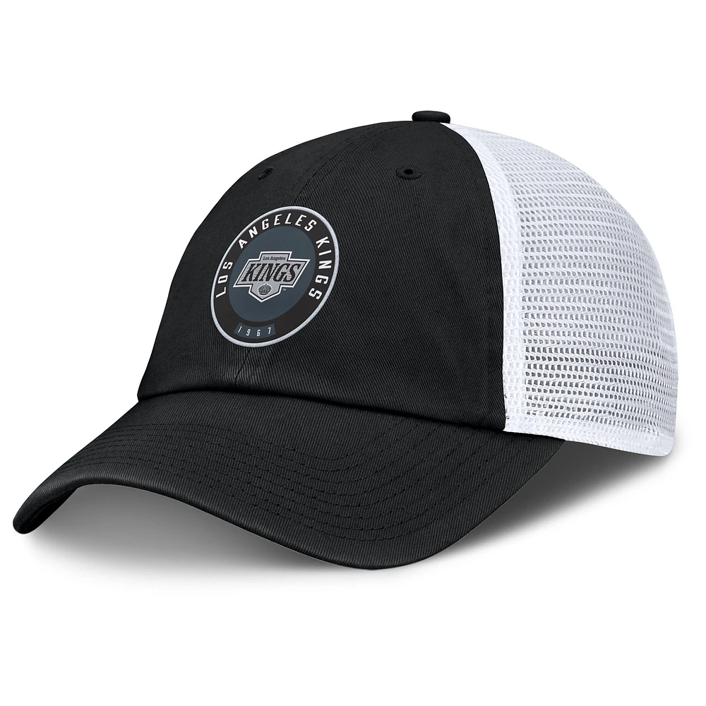 Casquette ajustable Averie Trucker noire/blanche pour hommes de Fanatics Los Angeles Kings