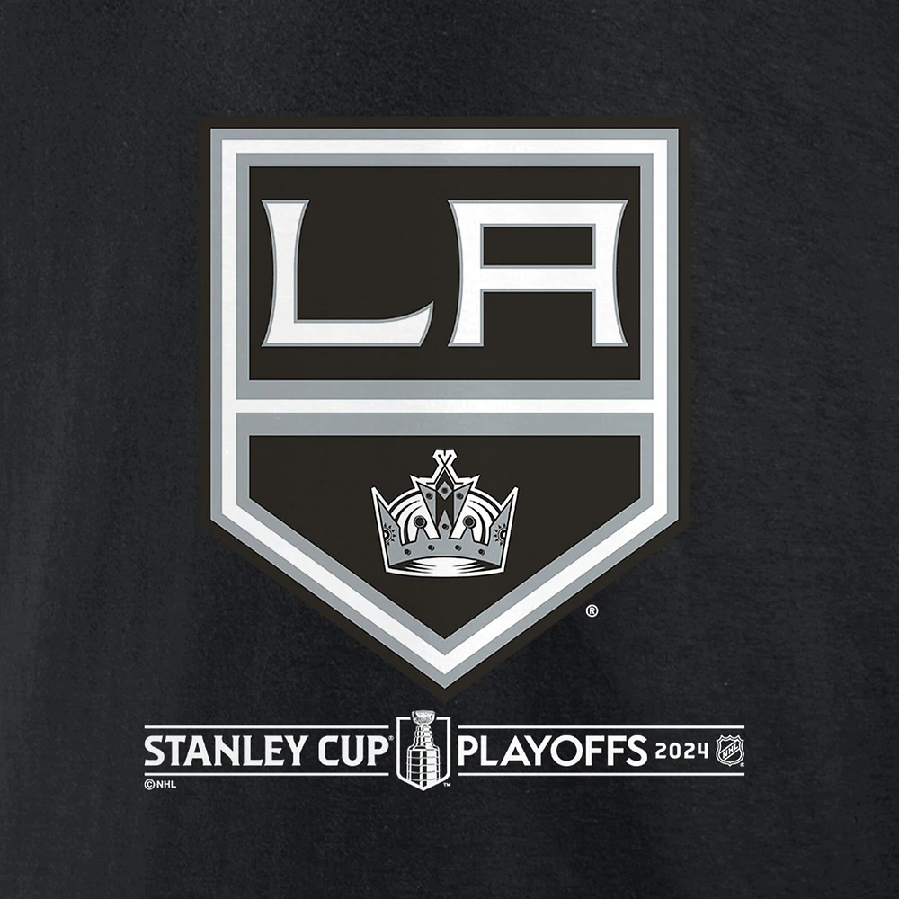 T-shirt noir Fanatics pour hommes des Kings de Los Angeles 2024 séries éliminatoires la Coupe Stanley