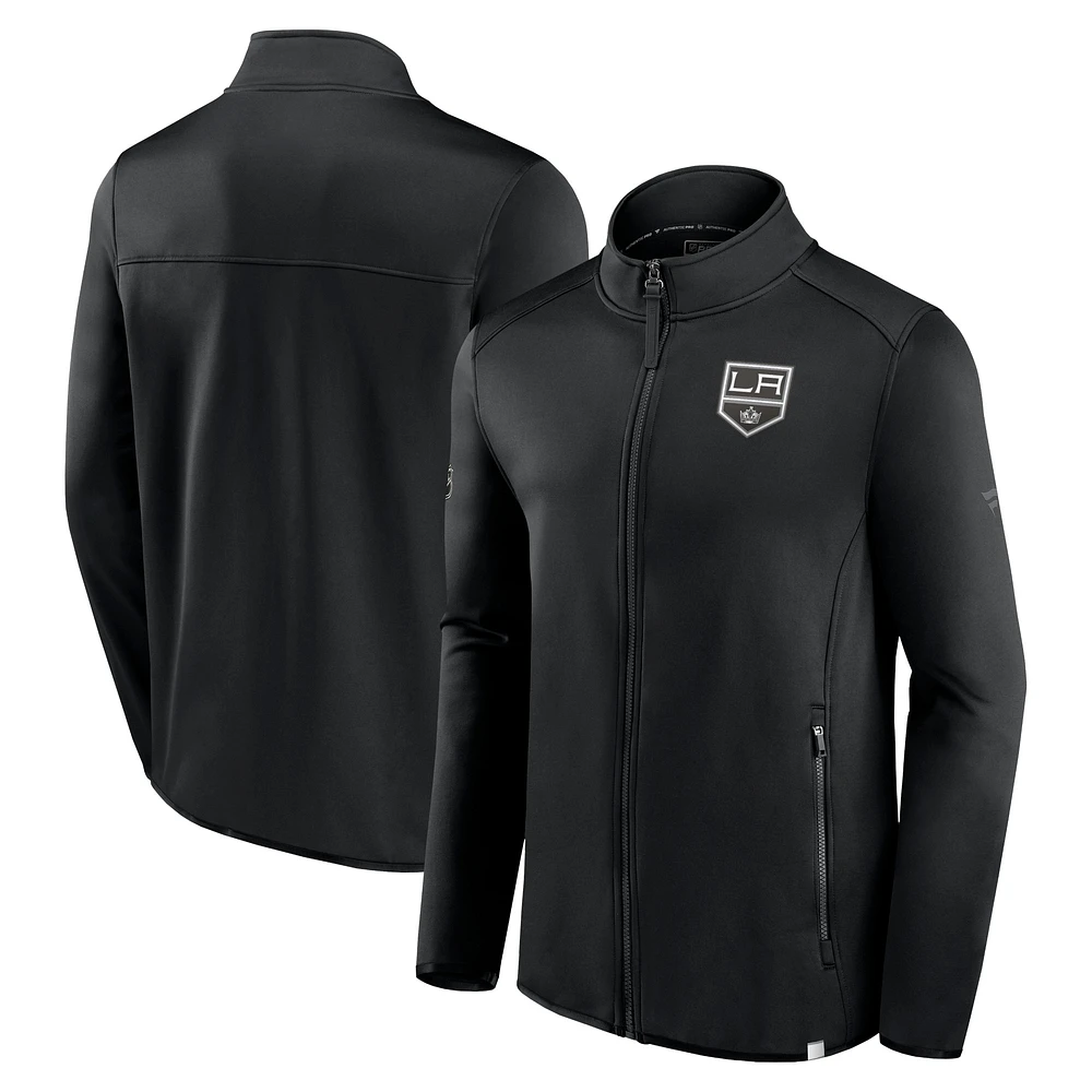 Veste entièrement zippée Fanatics noire Los Angeles Kings Authentic Pro pour hommes