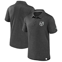 Men's Fanatics  Black Los Angeles Kings Authentic Pro Jacquard Polo