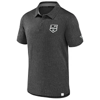 Men's Fanatics  Black Los Angeles Kings Authentic Pro Jacquard Polo