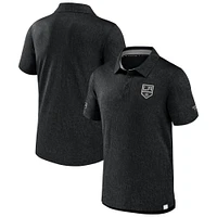 Men's Fanatics  Black Los Angeles Kings Authentic Pro Jacquard Polo