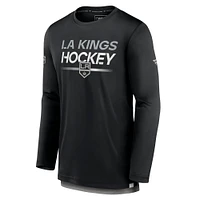 T-shirt noir à manches longues Authentic Pro Fanatics pour hommes des Kings de Los Angeles