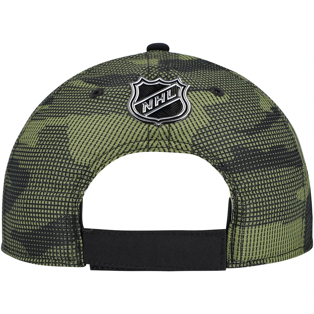 Casquette ajustable authentique Pro Military Appreciation des Los Angeles Kings Fanatics pour hommes, noire