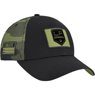 Casquette ajustable authentique Pro Military Appreciation des Los Angeles Kings Fanatics pour hommes, noire